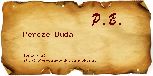 Percze Buda névjegykártya